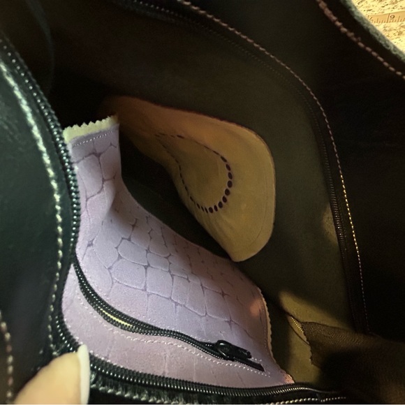 UNIQUE Leather Bag Black Boho Style Bag Purse Vintage NWOT - Picture 8 of 9